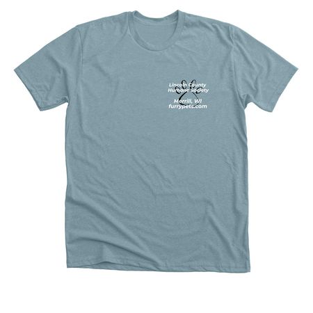 Be the person your pet thinks you are, a Heather Blue Lagoon Premium Unisex Tee