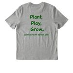 CYGC Front and Back Print Green Logo, a Heather Grey Stanley/Stella Unisex Creator 2.0 Tee (back-view)