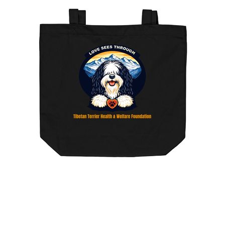 Love Sees Through, a Black Organic Cotton Tote Bag