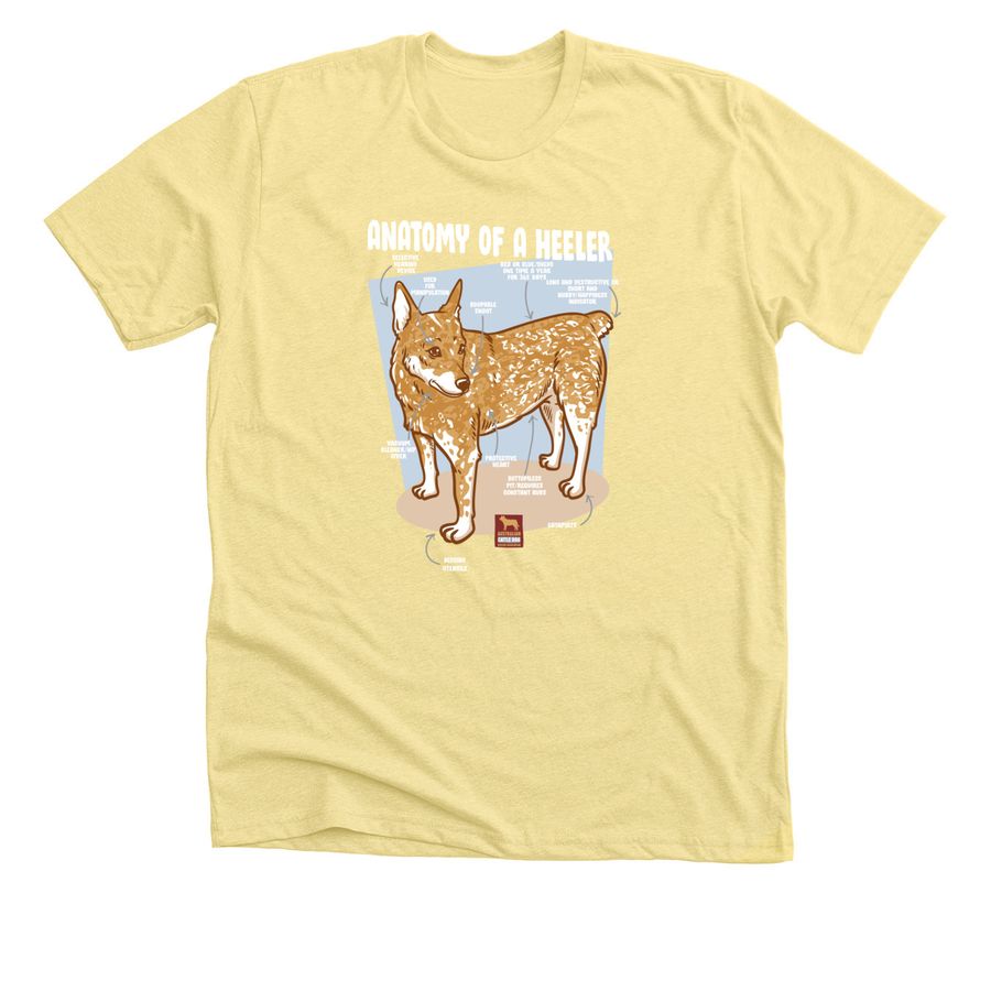 Australian Cattle Dog Rescue Association, a Heather Yellow Gold Premium Unisex Tee