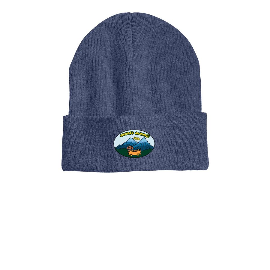 weenie beenie, a Heather Navy Printed Cuffed Beanie