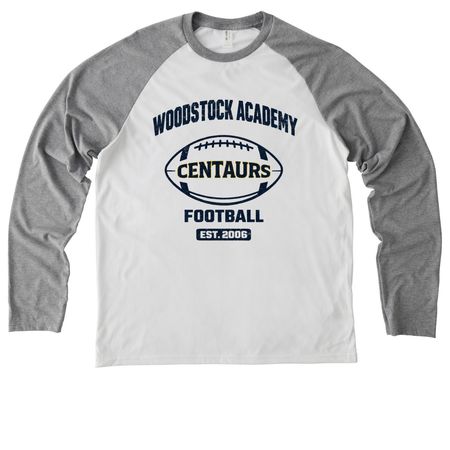 WA Football Apparel, a Aluminum Grey/ Bright White Allmade Eco Triblend Colorblock Raglan Long Sleeve Tee