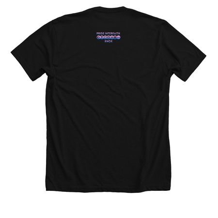 TRANS RIGHTS COLLECTION, a Solid Black Blend Premium Unisex Tee (back-view)