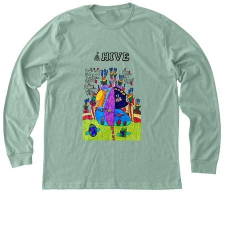 Art by JD, a Heather Dusty Blue Premium Long Sleeve Tee