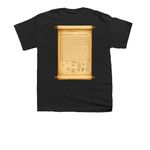 1776 ? When Freedom Was Declared, a Black Youth Unisex Tee (back-view)