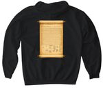 1776 ? When Freedom Was Declared, a Black Gildan Softstyle Pullover Hoodie (back-view)
