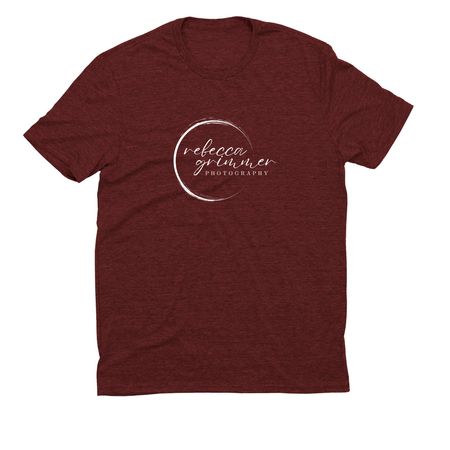 Rebecca Grimmer Photography logo, a Vino Red Allmade Eco Triblend Unisex Tee
