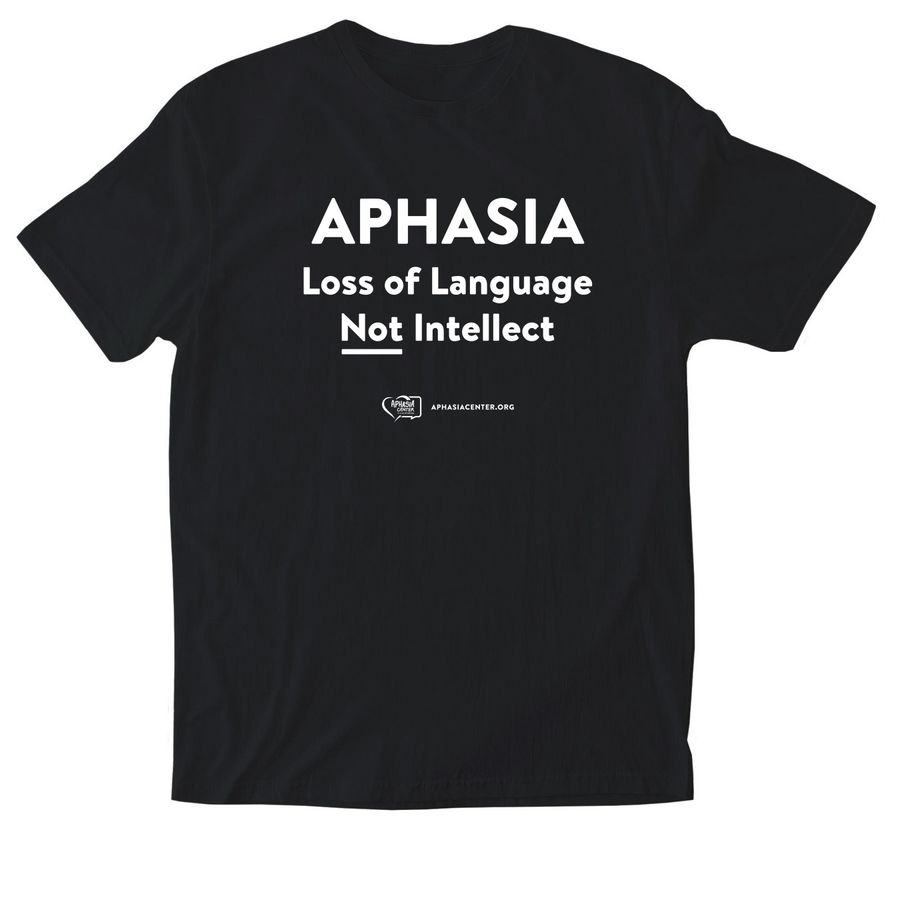 Aphasia Loss of Language, a Black Softstyle Cotton Tee