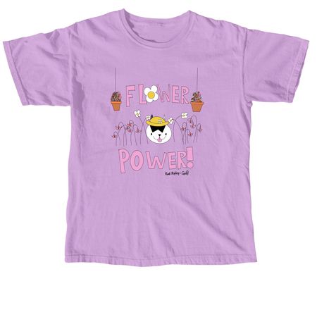 Flower Power, a Neon Violet Comfort Colors Unisex Tee