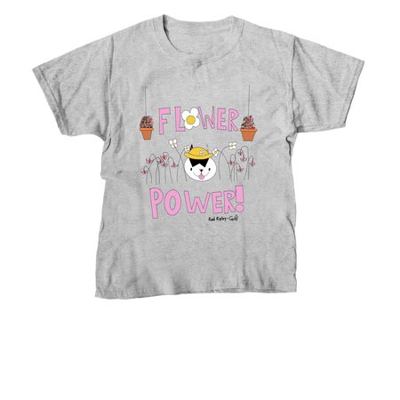 Flower Power, a Sport Grey Youth Unisex Tee
