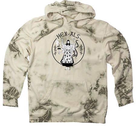 Hex ALS, a Olive Tie Dyed Pullover Hoodie