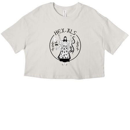 Hex ALS, a Vintage White Women?s Cropped Cotton Tee