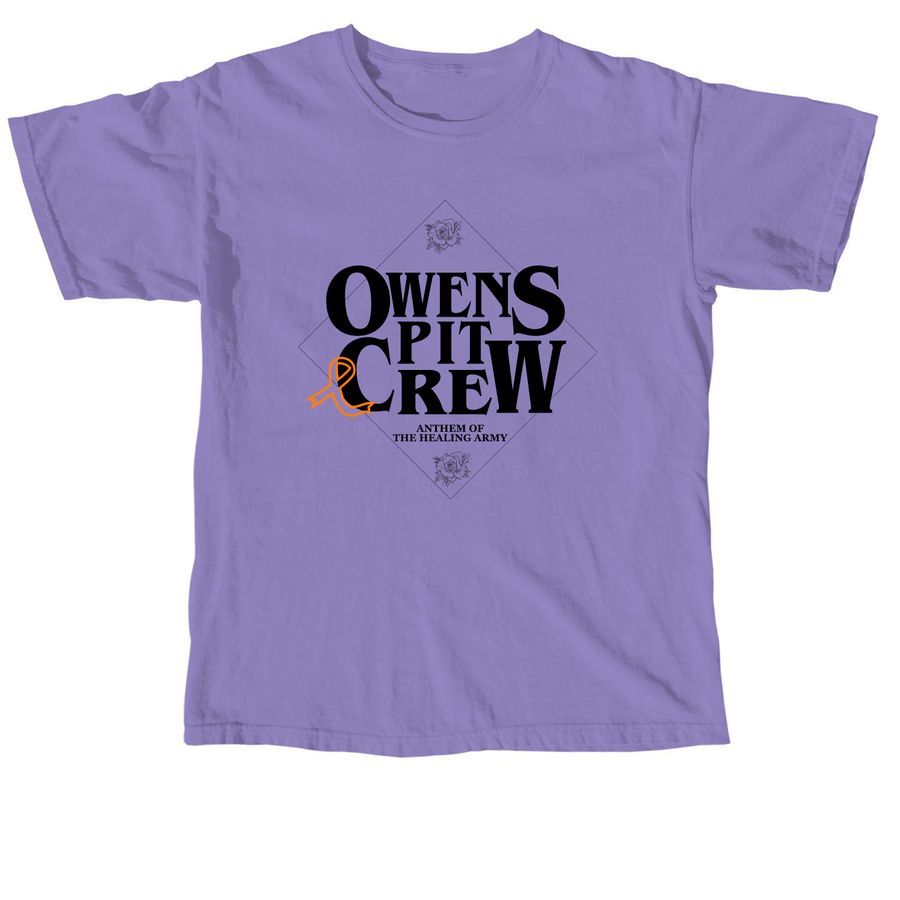 Owen's Pit Crew - Anthem of the Healing Army, a Violet Comfort Colors Unisex Tee