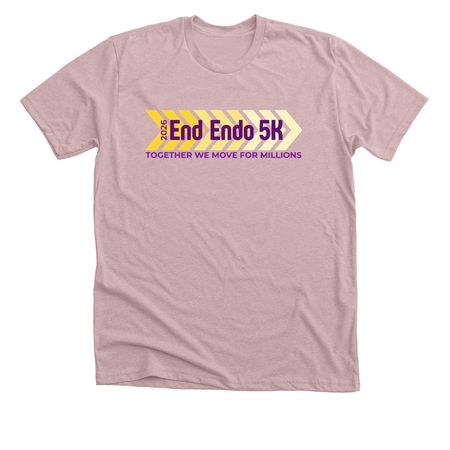 End Endo 5K Premium T-Shirt, a Heather Pink Gravel Premium Unisex Tee