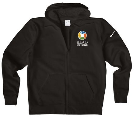 iLEAD Schools x Nike, a Black Nike Women's Club Fleece Zip Up Hoodie