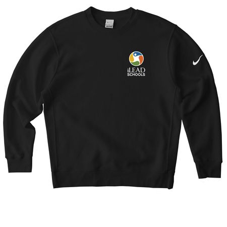 iLEAD Schools x Nike, a Black Nike Club Fleece Crewneck Sweatshirt