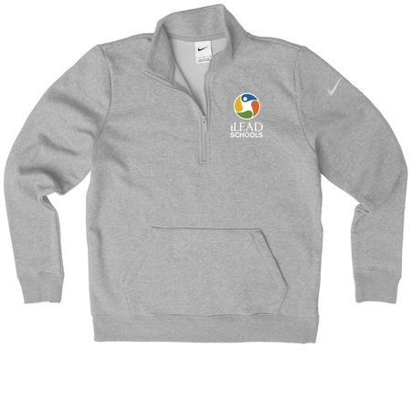 iLEAD Schools x Nike, a Dark Grey Heather Nike Women's Club Half Zip Pullover