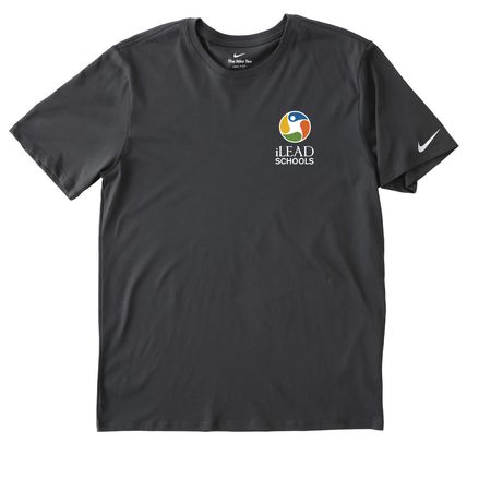iLEAD Schools x Nike, a Anthracite Nike Dri-FIT Jersey Blend Performance Tee