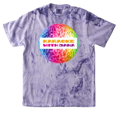 Tie-dye Disco Ball Logo Tee, a Amethyst Comfort Colors Colorblast Tee