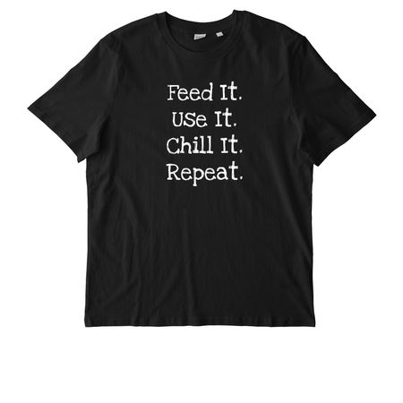 Feed It. Use It. Chill It. Repeat., a Black Stanley/Stella Unisex Creator 2.0 Tee