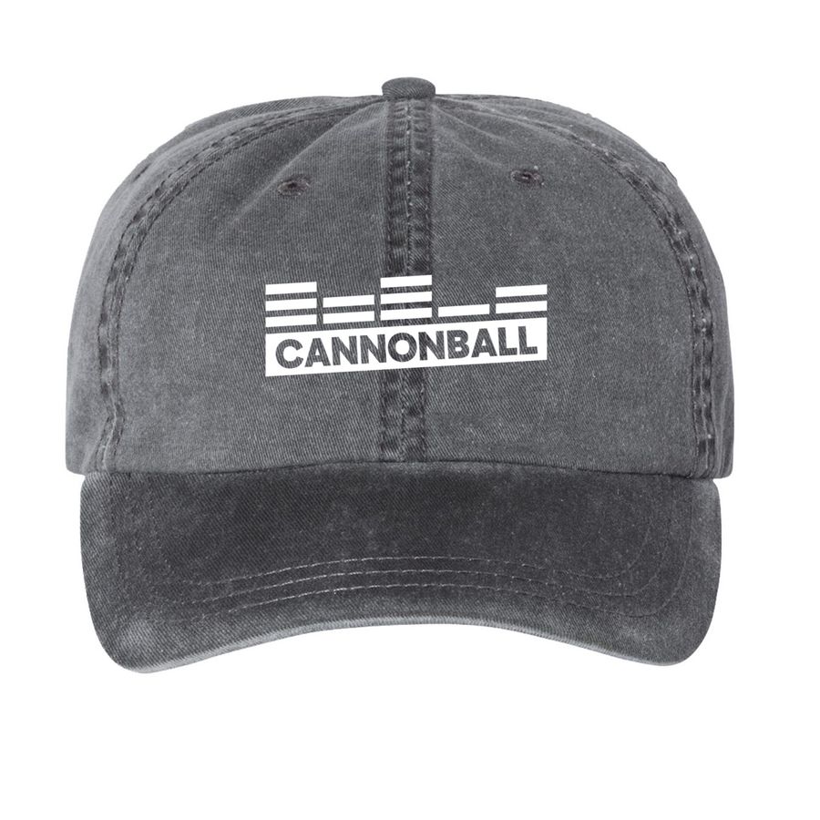 Classic Logo Hats, a Black Printed Pigment Dye Baseball Cap
