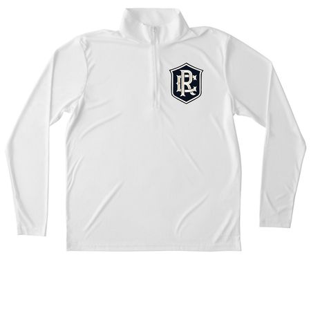 Rock Creek Crest, a White Unisex Performance Quarter Zip Pullover