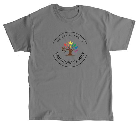 Rainbow Families Full Color Logo, a Charcoal Classic Unisex Tee