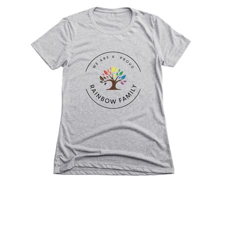 Rainbow Families Full Color Logo, a Dark Heather Grey Women's Slim Fit Tee
