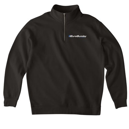 EuroSunday x Quarter Zip, a Black Midweight Quarter Zip Pullover