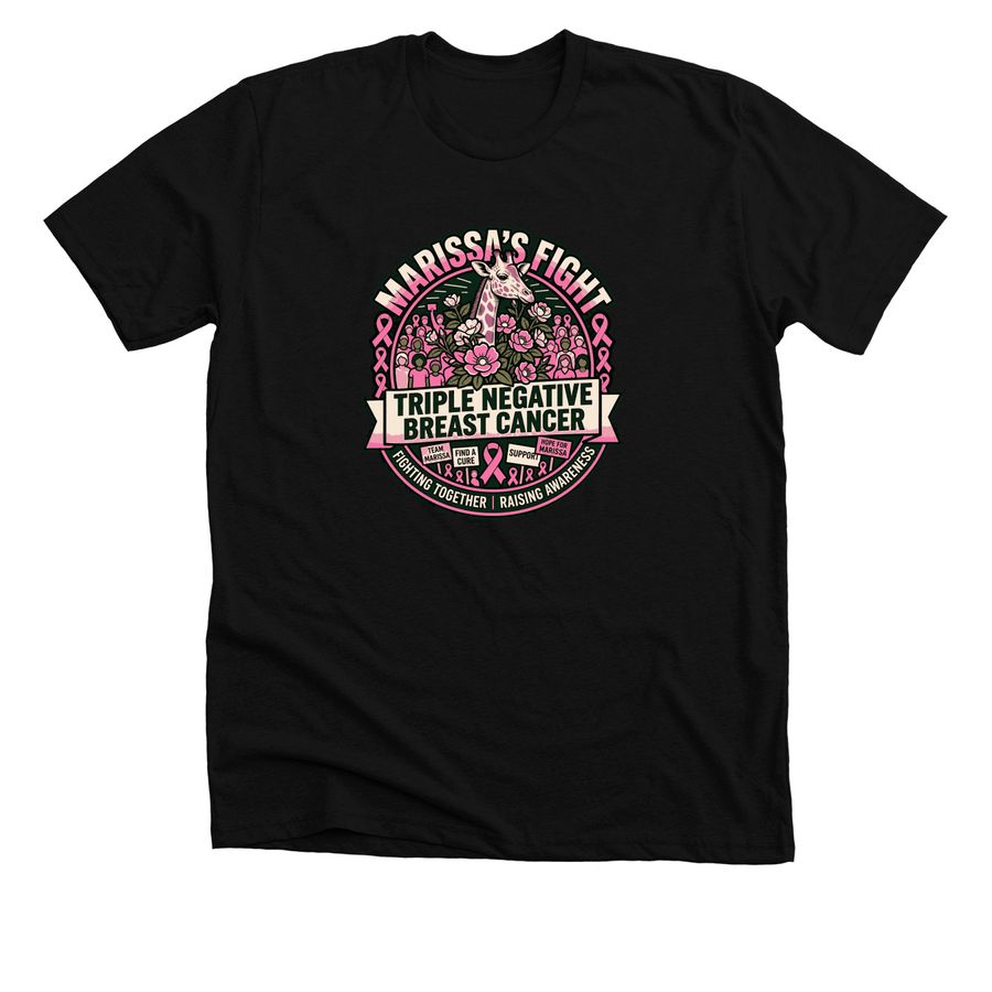 Marissa?s Fight Against Stage 4 Breast Cancer, a Solid Black Blend Premium Unisex Tee