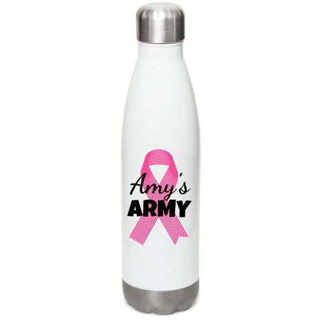 Amy's ARMY Water Bottle, a White Stainless Steel Water Bottle