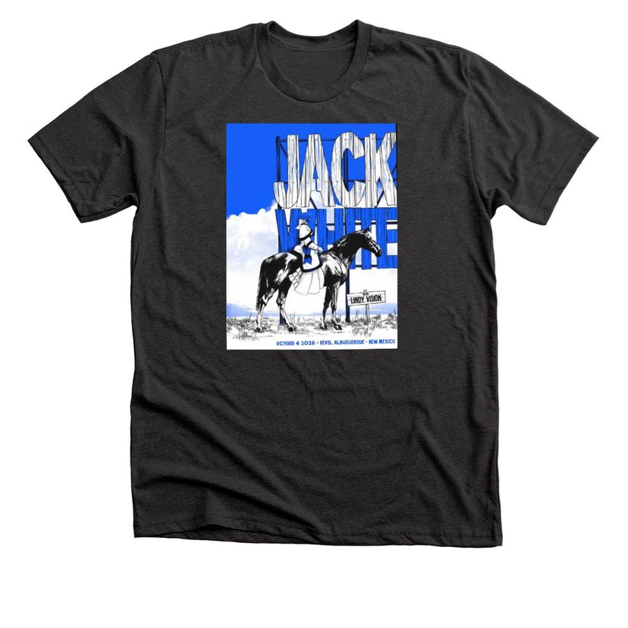 Jack White Albuquerque 2026 Unisex T-Shirt, a Dark Grey Heather Premium Unisex Tee