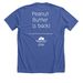 Tee: Peanut Butter is Back! *Limited Release*, a Solid True Royal Premium Unisex Tee (back-view)