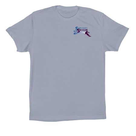 Stark County Ski Club - Summer Apparel, a Vintage Denim Premium Cotton Tee (back-view)