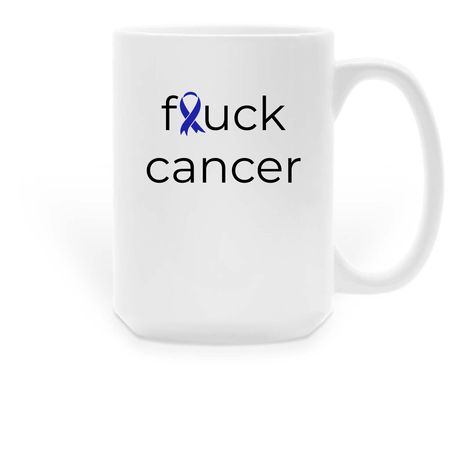 f*ck cancer, a White Large Coffee Mug