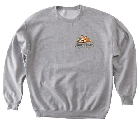 Story Haven Writing Club, a Sport Grey Softstyle Crewneck Sweatshirt