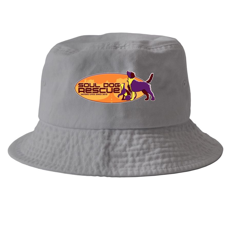 New Logo Hats, a Grey Printed Bucket Hat
