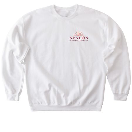 Avalon 26'-27' Sax & Lowreed Merch, a White Softstyle Crewneck Sweatshirt
