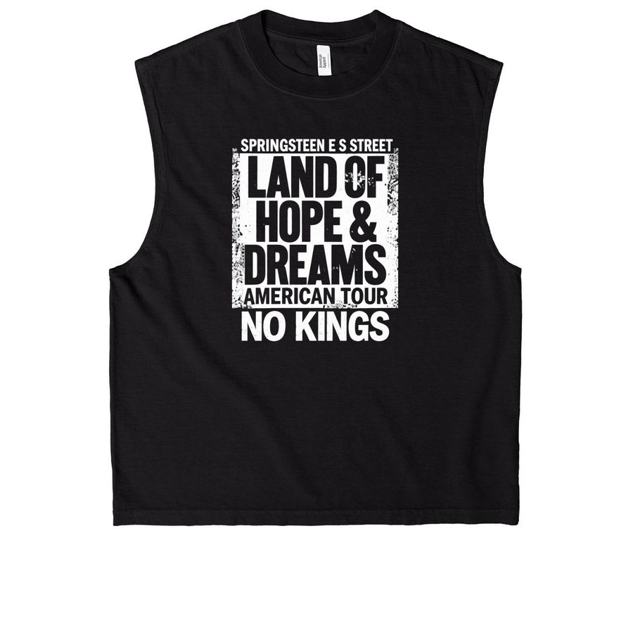 Jack Smith Land Of Hope and Dreams American T, a True Black Heavyweight Garment Dye Muscle Tee