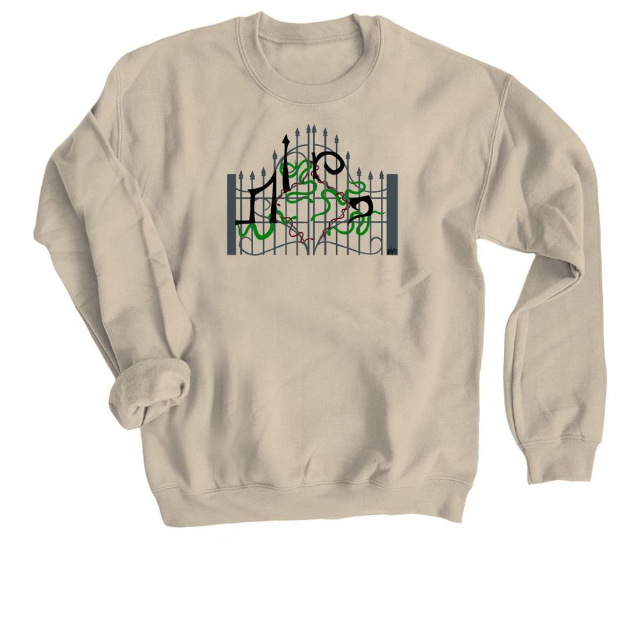 LET HIM DIE (SANHEDRIN 75A), a Sand Crewneck Sweatshirt