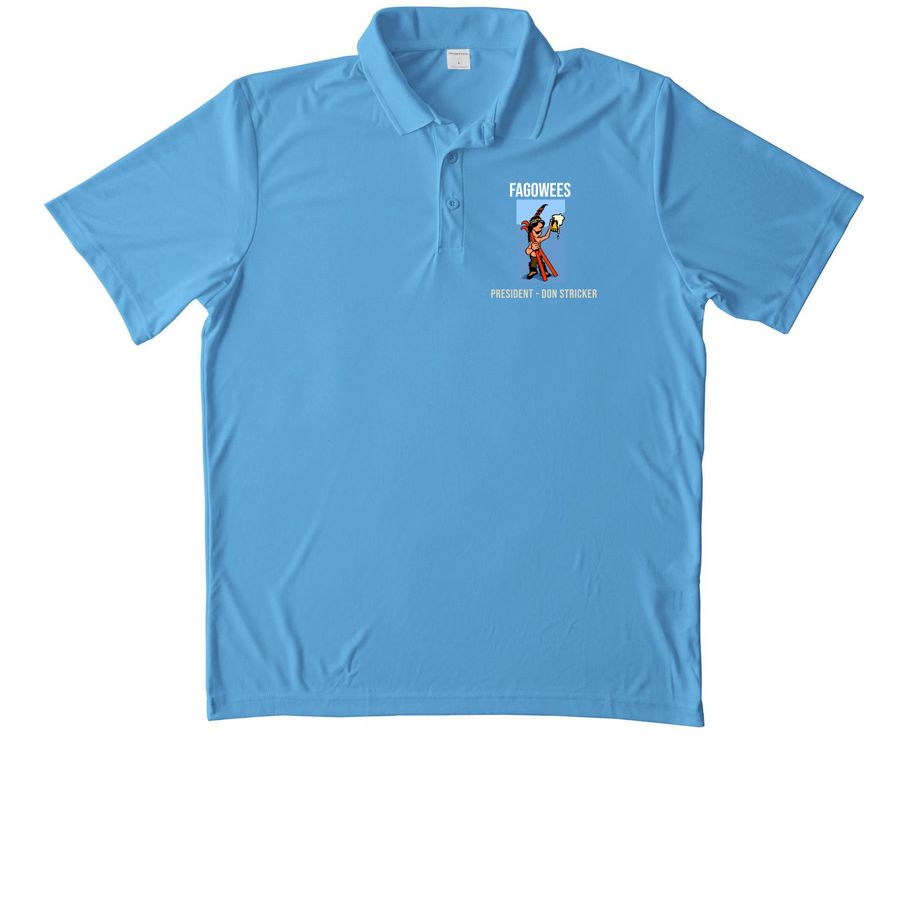FSC logo - President - Don Stricker, a Carolina Blue Unisex Performance Polo