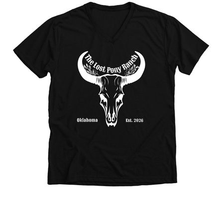 Skull Design, a Solid Black Blend Premium V-Neck Tee