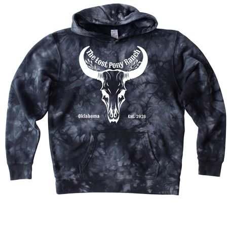 Skull Design, a Black Youth Tie Dye Pullover Hoodie