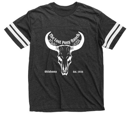 Skull Design, a Vintage Smoke / White Football Jersey Tee