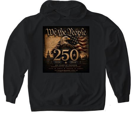 Series No. 004 ? We the People, a Black Gildan Softstyle Pullover Hoodie