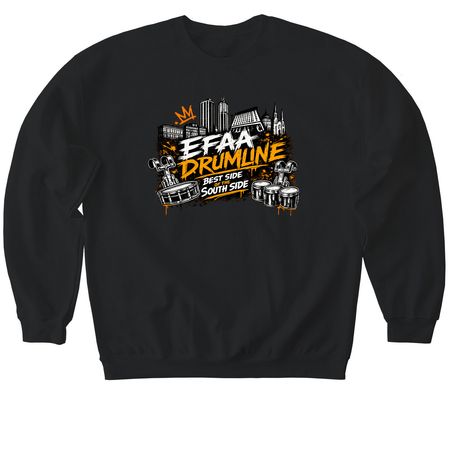 EFAA Drumline, a Black Softstyle Crewneck Sweatshirt