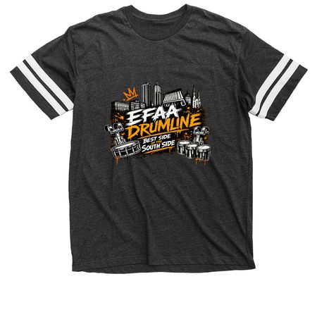 EFAA Drumline, a Vintage Smoke / White Football Jersey Tee