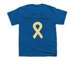 ACP 12 Strike out cancer, a Royal Blue Youth Unisex Tee (back-view)