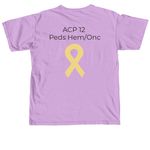 ACP 12 Strike out cancer, a Neon Violet Comfort Colors Unisex Tee (back-view)
