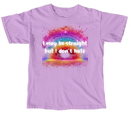 Straight don't hate&nbsp;, a Neon Violet Comfort Colors Unisex Tee